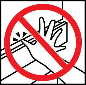Älä hävitä rumpukasetteja polttamalla. Älä hävitä hukkavärikasettia polttamalla. Kiinni tarttumisen vaara: Noudata varovaisuutta tällä alueella välttääksesi henkilövahingot.