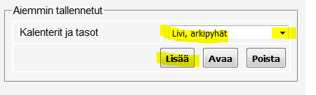 Ohje 10 (14) RAE-työkaluun on luotu automaattisesti Vallu-liikenteen tarvitsemat kalenterit käyttäen kuntien todellisia koulujen lomatietoja.