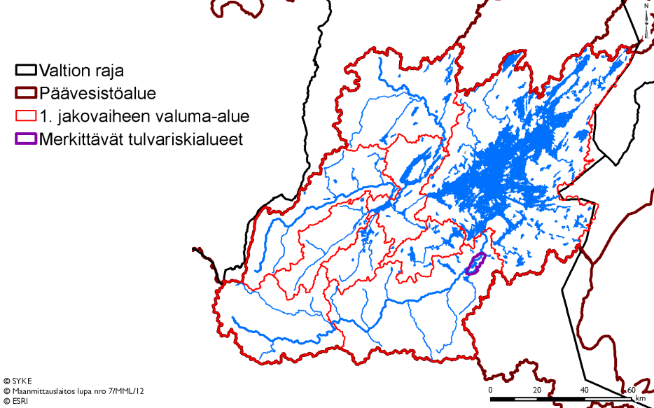 Tulvariskien alustavan arvioinnin tulokset 1.6.