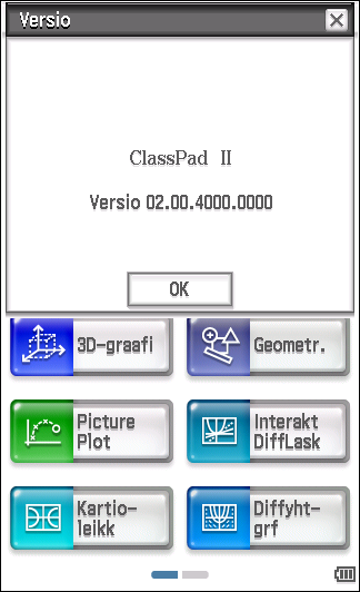 Saat sen ClassPad fx-cp400 laskimeen kytekmällä laskimen USB-kaapelilla tietokoneeseen massamuistina
