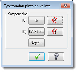 LUO MONIAKSELINEN PORAUSRATA 45 21 Klikkaa Valitse-painiketta Kompensointipinta-kohdan vieressä.