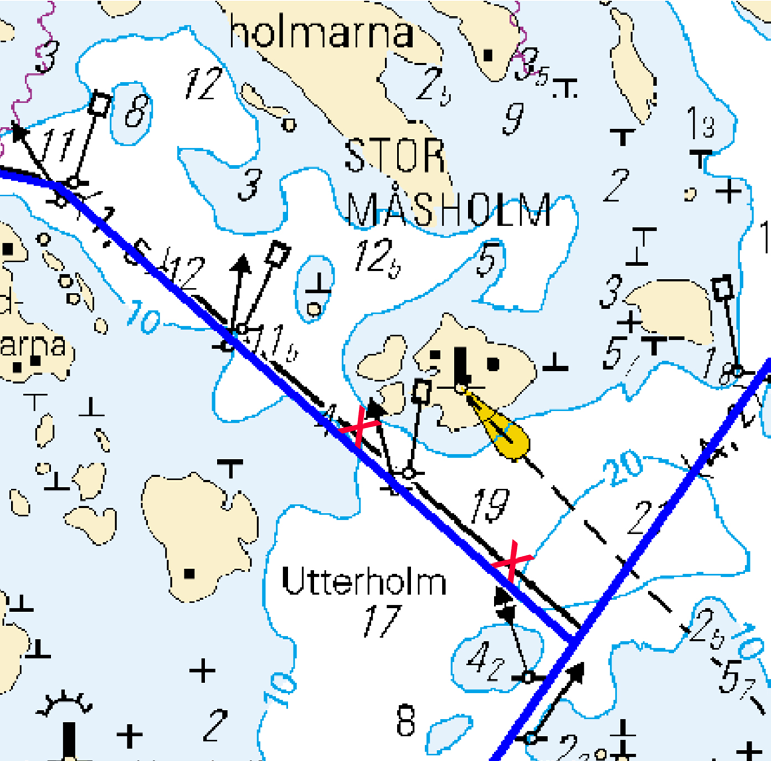 Tm/UfS/NtM 10.07.2011 19 401-417 1 I Suomenlahti Finska viken Gulf of Finland *401. 16, 16_B, 951, 952 A/619/620/620_1 A INDEX Suomi. Pellinki. Sundön-Måsholm-väylä (1.2 m). Väylälinjauksen muutos.