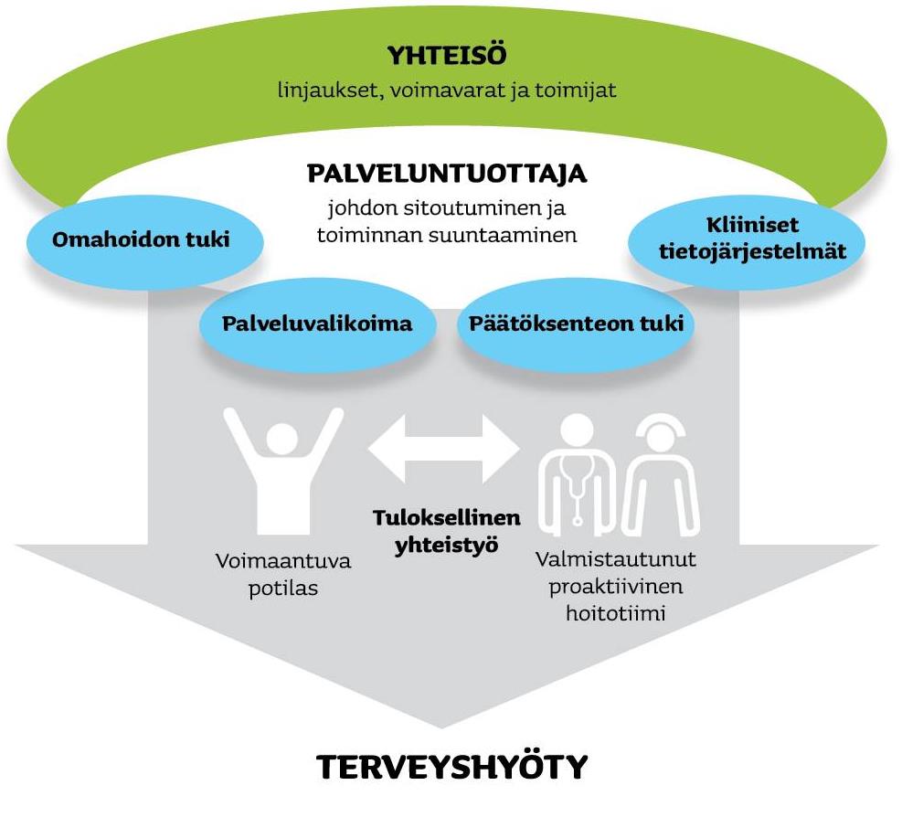 Terveyshyötymalli ja sen kuusi elementtiä