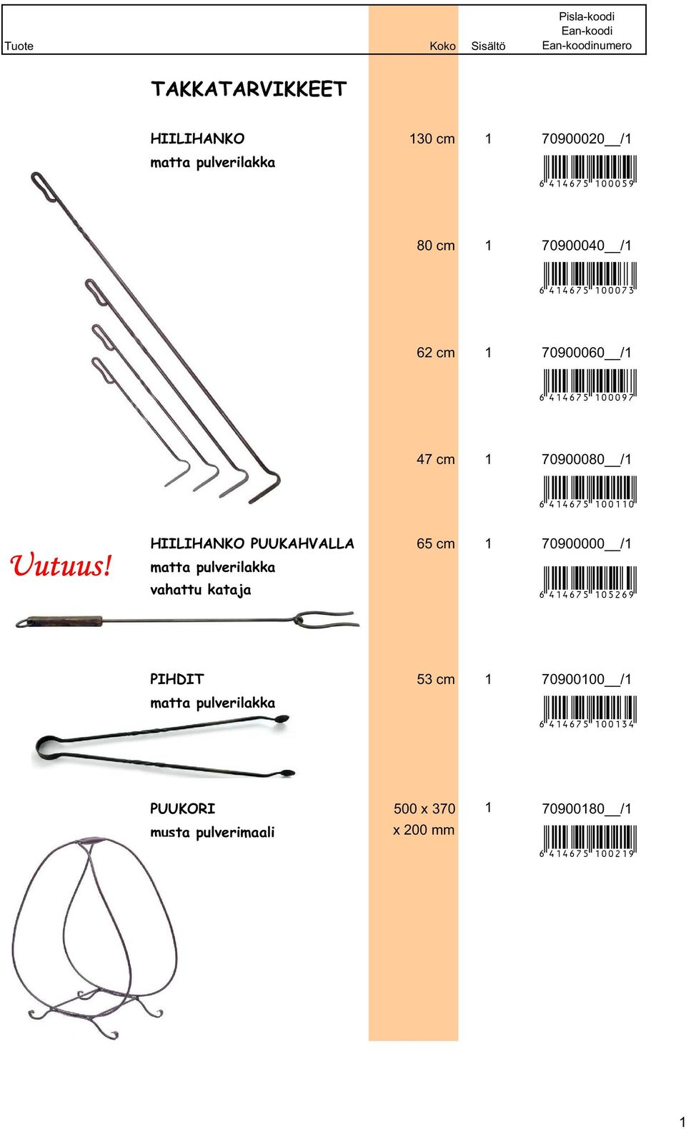 6414675100110 HIILIHANKO PUUKAHVALLA 65 cm 1 70900000 /1 matta vahattu kataja +!4;>@75"EDIFJM!