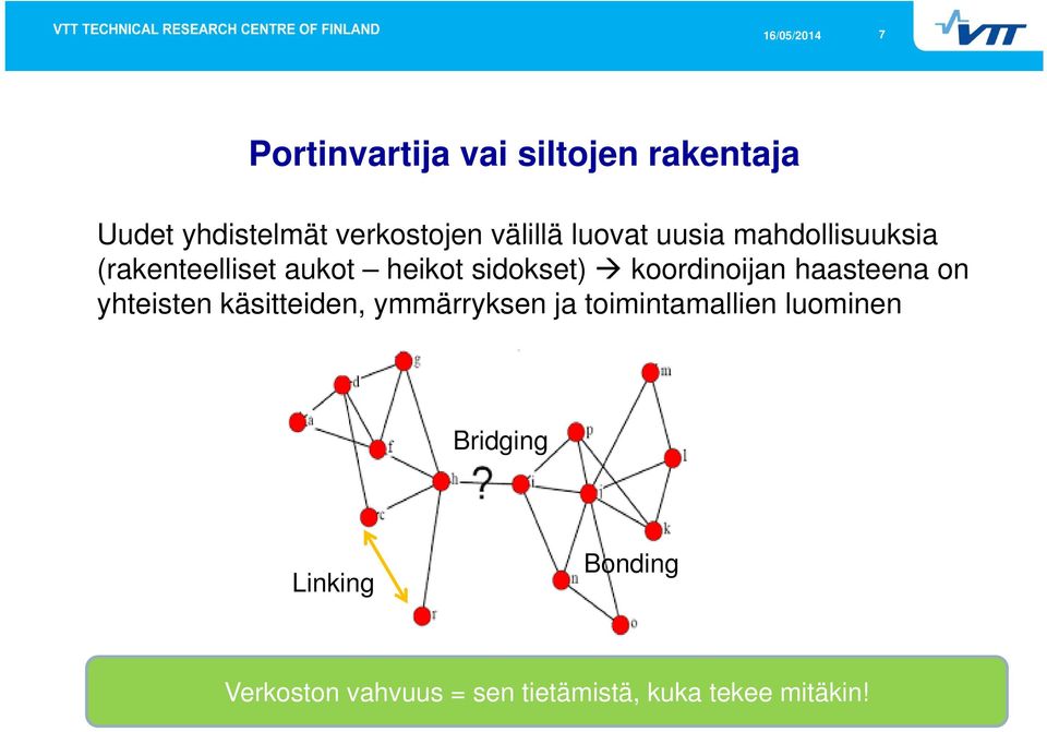 koordinoijan haasteena on yhteisten käsitteiden, ymmärryksen ja toimintamallien