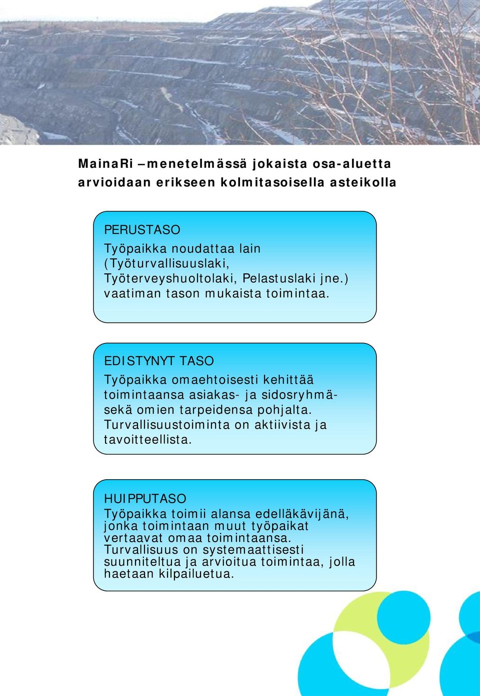 EDISTYNYT TASO Työpaikka omaehtoisesti kehittää toimintaansa asiakas- ja sidosryhmäsekä omien tarpdensa pohjalta.