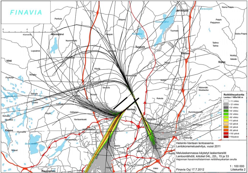 Bodominjärvi Röylä Lahnus Keimola Odilampi Hämeenkylä Vantaankoski Kivistö Martinlaakso Pakila Vantaa Malmi Tikkurila Rekola Puistola Tapanila Kuninkaanmäki Hakunila Itä-Hakkila Helsinki-Vantaan