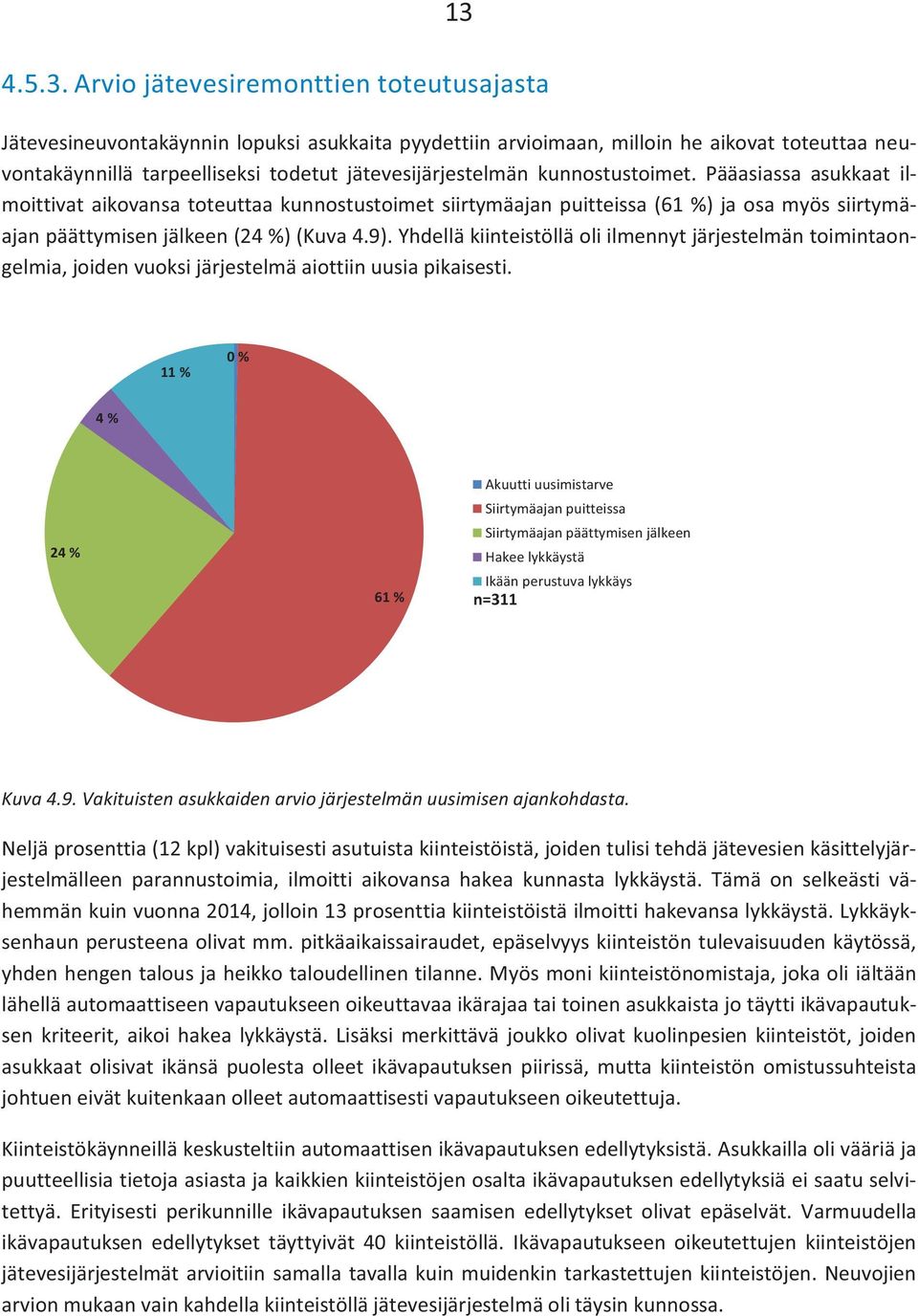 Yhdellä kiinteistöllä oli ilmennyt järjestelmän toimintaongelmia, joiden vuoksi järjestelmä aiottiin uusia pikaisesti.