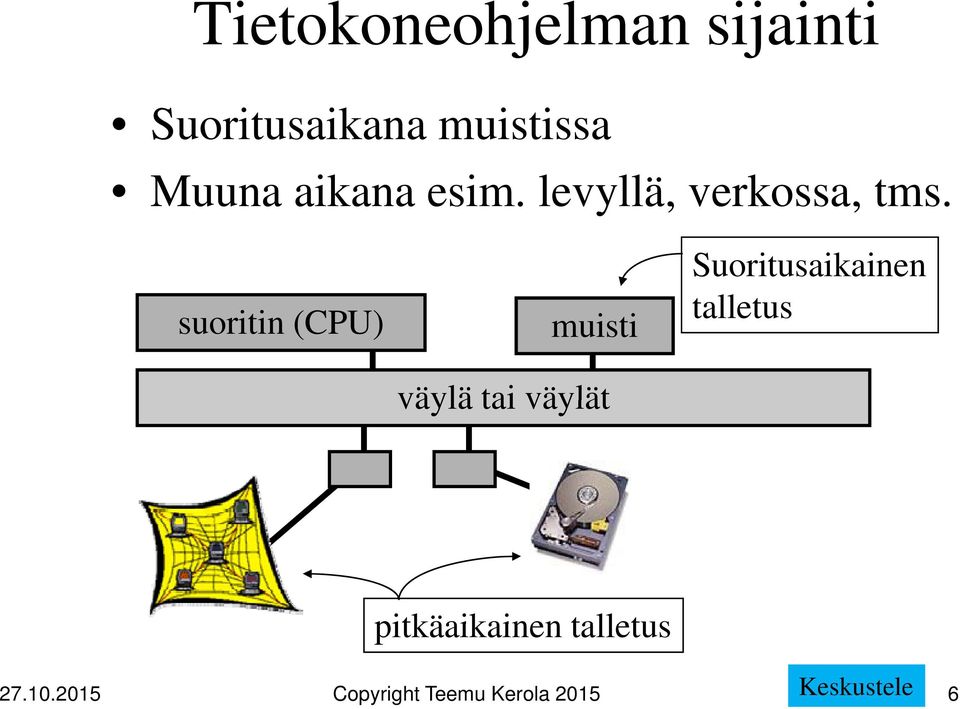 levyllä, llä verkossa, tms.