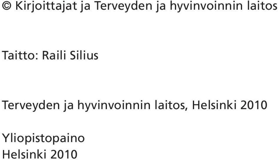 Silius Terveyden ja hyvinvoinnin