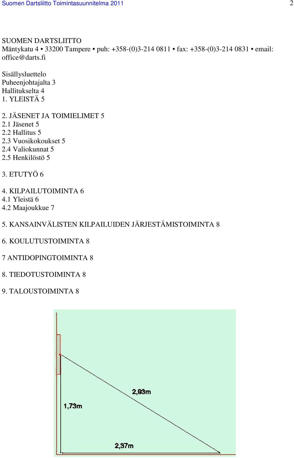 2 Hallitus 5 2.3 Vuosikokoukset 5 2.4 Valiokunnat 5 2.5 Henkilöstö 5 3. ETUTYÖ 6 4. KILPAILUTOIMINTA 6 4.1 Yleistä 6 4.2 Maajoukkue 7 5.