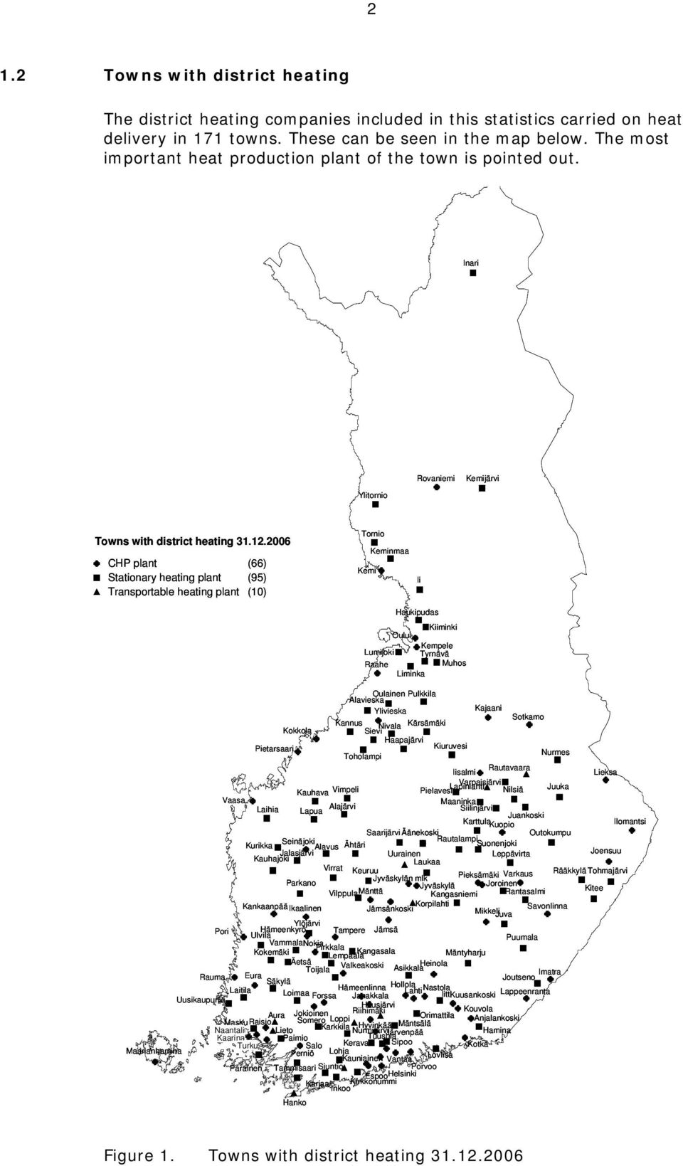 2006 CHP plant (66) Stationary heating plant (95) Transportable heating plant (10) Tornio Keminmaa Kemi Ii Haukipudas Kiiminki Oulu Lumijoki Kempele Tyrnävä Raahe Muhos Liminka Oulainen Pulkkila