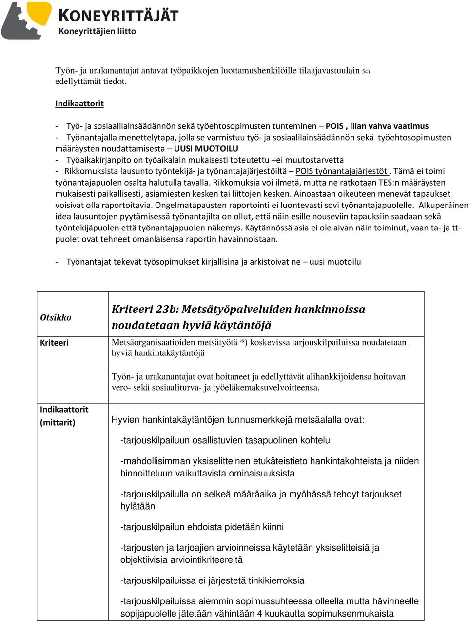 työehtosopimusten määräysten noudattamisesta UUSI MUOTOILU - Työaikakirjanpito on työaikalain mukaisesti toteutettu ei muutostarvetta - Rikkomuksista lausunto työntekijä- ja työnantajajärjestöiltä