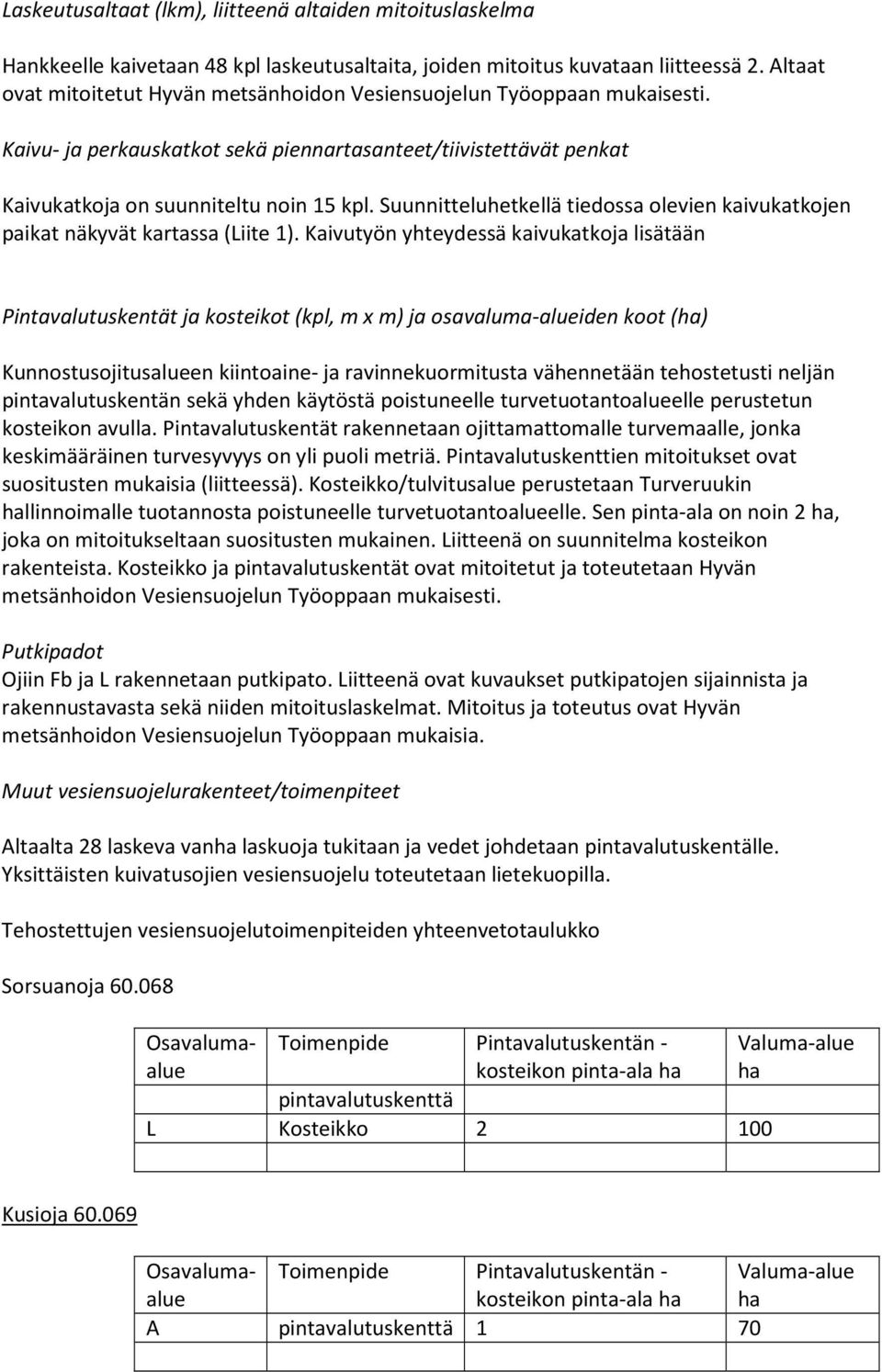 Suunnitteluhetkellä tiedossa olevien kaivukatkojen paikat näkyvät kartassa (Liite 1).