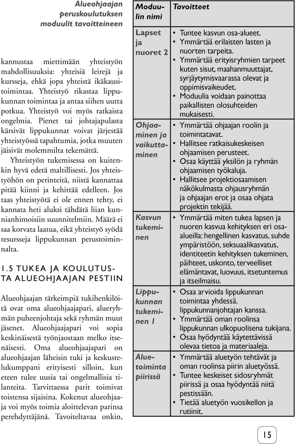 Pienet tai johtajapulasta kärsivät lippukunnat voivat järjestää yhteistyössä tapahtumia, jotka muuten jäisivät molemmilta tekemättä. Yhteistyön tukemisessa on kuitenkin hyvä edetä maltillisesti.