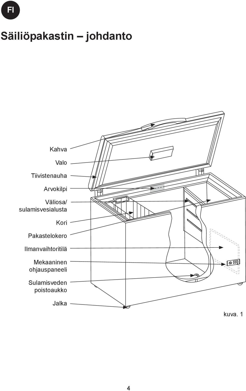 sulamisvesialusta Kori Pakastelokero