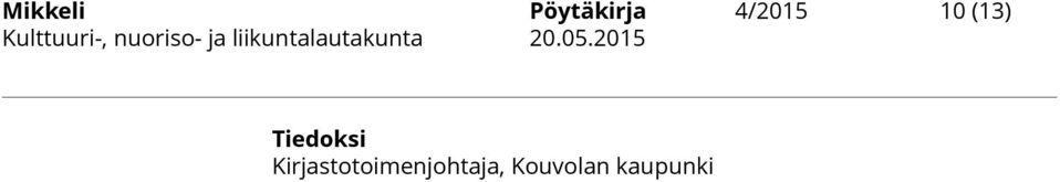 Tiedoksi