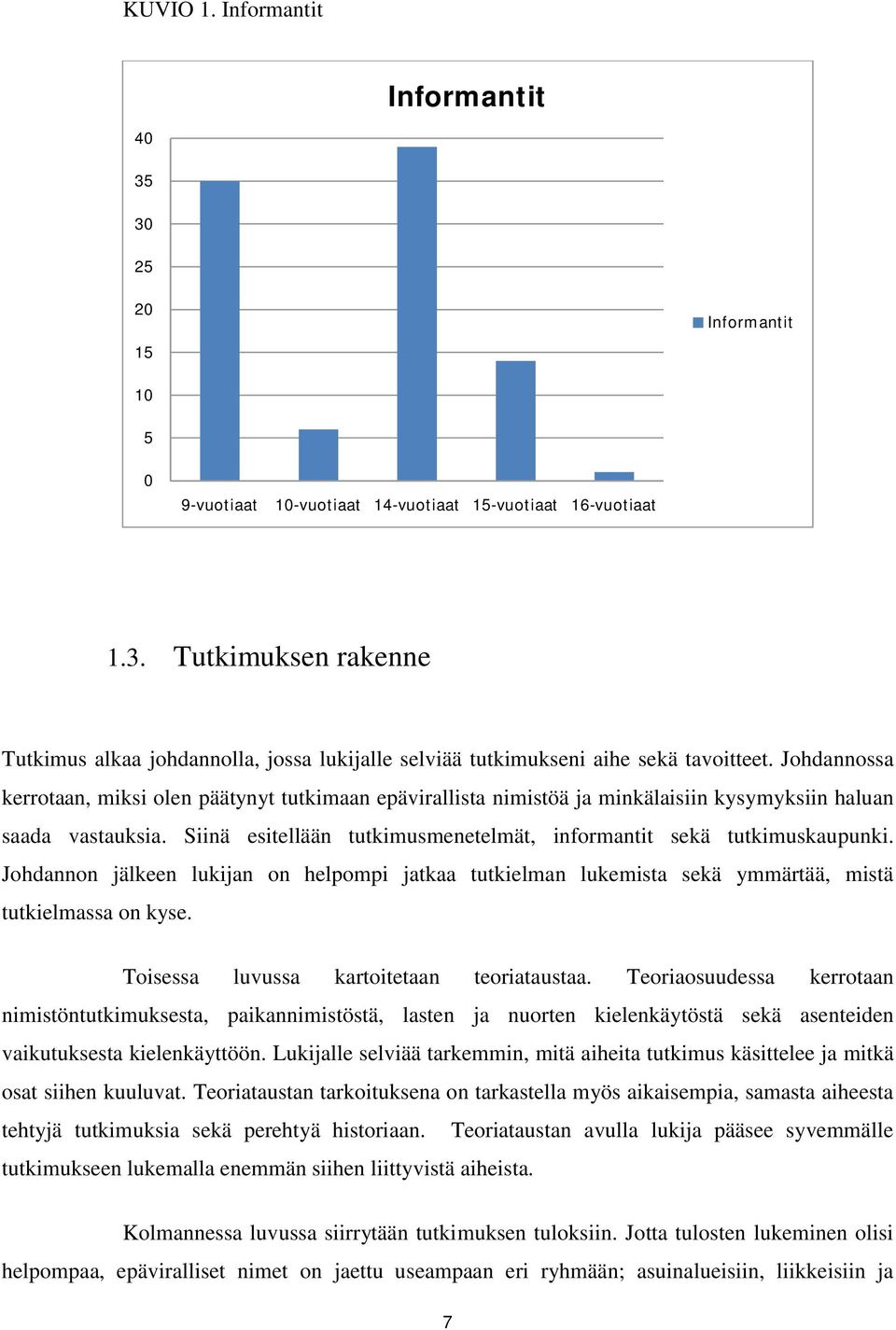 Johdannon jälkeen lukijan on helpompi jatkaa tutkielman lukemista sekä ymmärtää, mistä tutkielmassa on kyse. Toisessa luvussa kartoitetaan teoriataustaa.