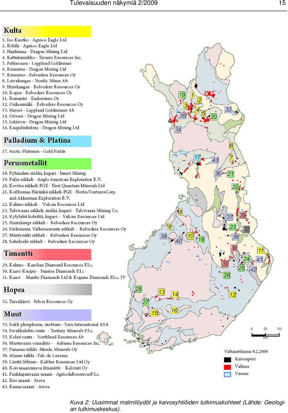 kaivosyhtiöiden