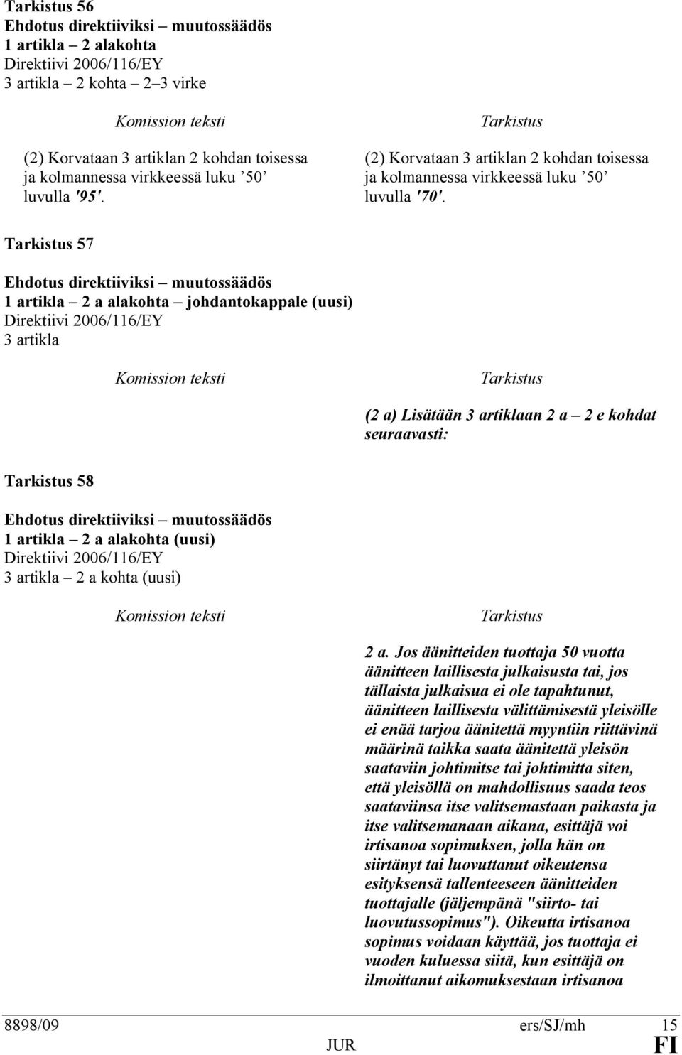 57 1 artikla 2 a alakohta johdantokappale (uusi) 3 artikla (2 a) Lisätään 3 artiklaan 2 a 2 e kohdat seuraavasti: 58 1 artikla 2 a alakohta (uusi) 3 artikla 2 a kohta (uusi) 2 a.