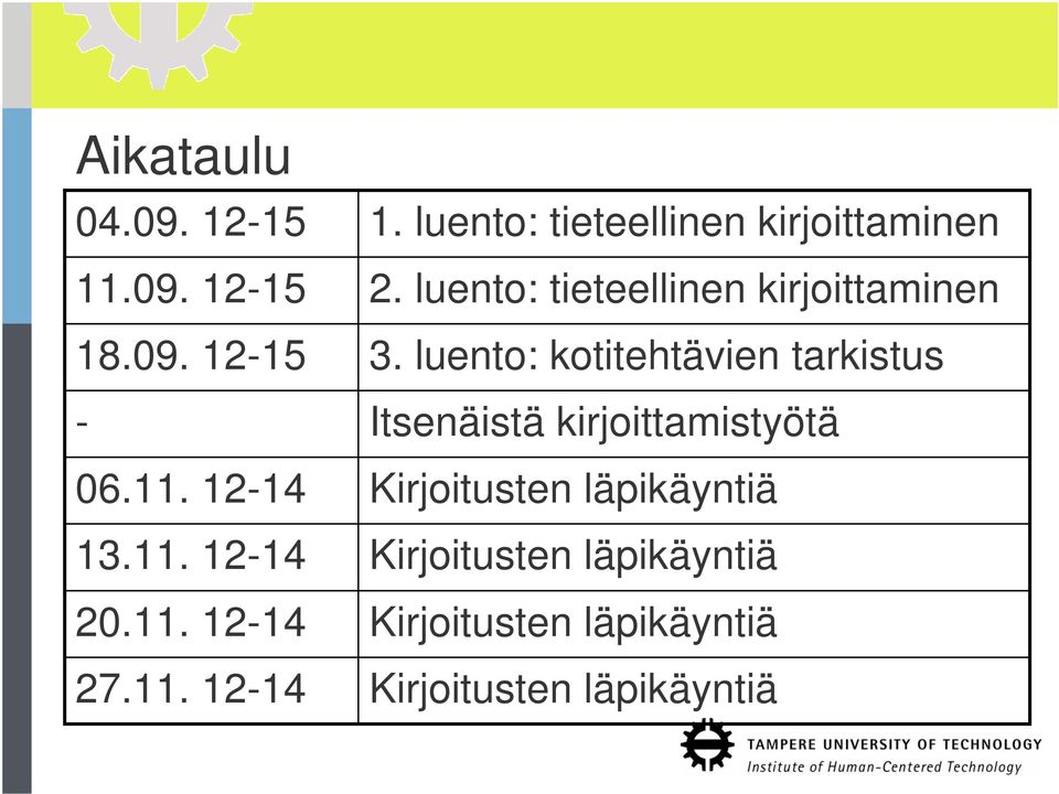 luento: tieteellinen kirjoittaminen 3.