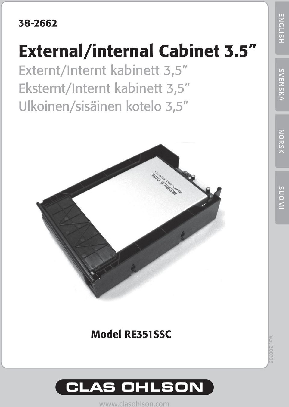 kabinett 3,5 Ulkoinen/sisäinen kotelo 3,5 ENGLISH