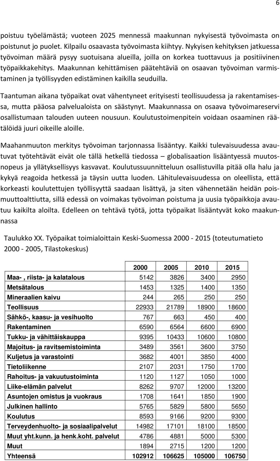 Maakunnan kehittämisen päätehtäviä on osaavan työvoiman varmistaminen ja työllisyyden edistäminen kaikilla seuduilla.