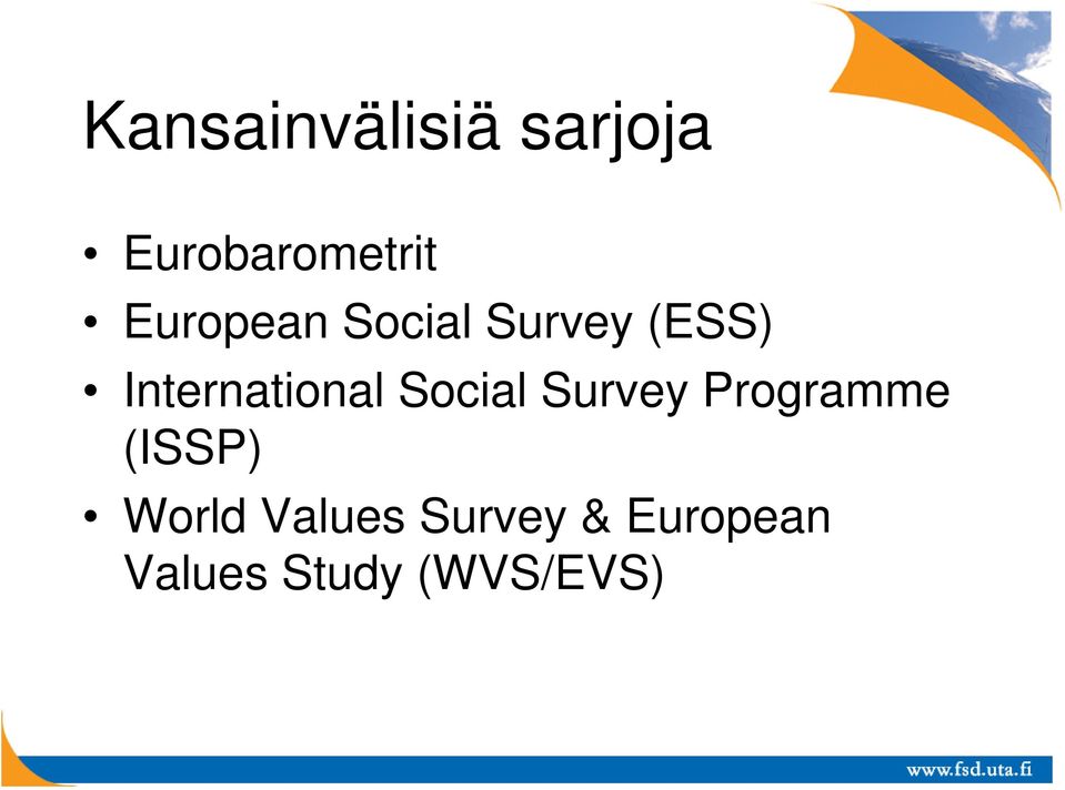 International Social Survey Programme