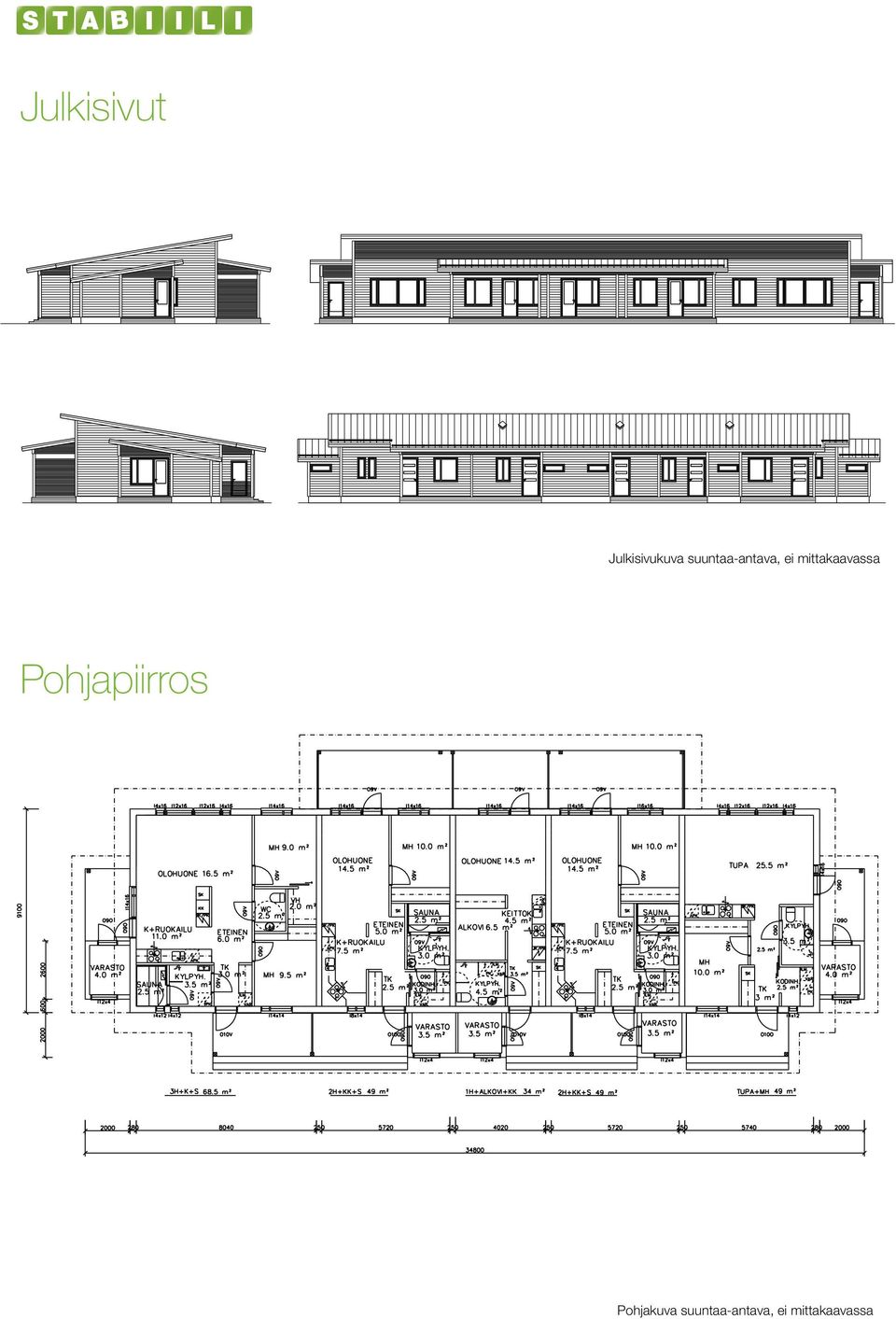 mittakaavassa Pohjapiirros