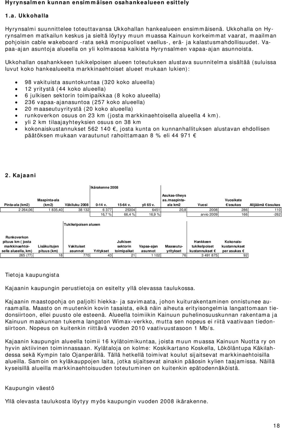 Vapaa-ajan asuntoja alueella on yli kolmasosa kaikista Hyrynsalmen vapaa-ajan asunnoista.