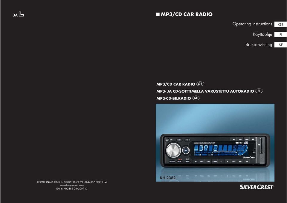 VARUSTETTU AUTORADIO MP3-CD-BILRADIO KOMPERNASS GMBH