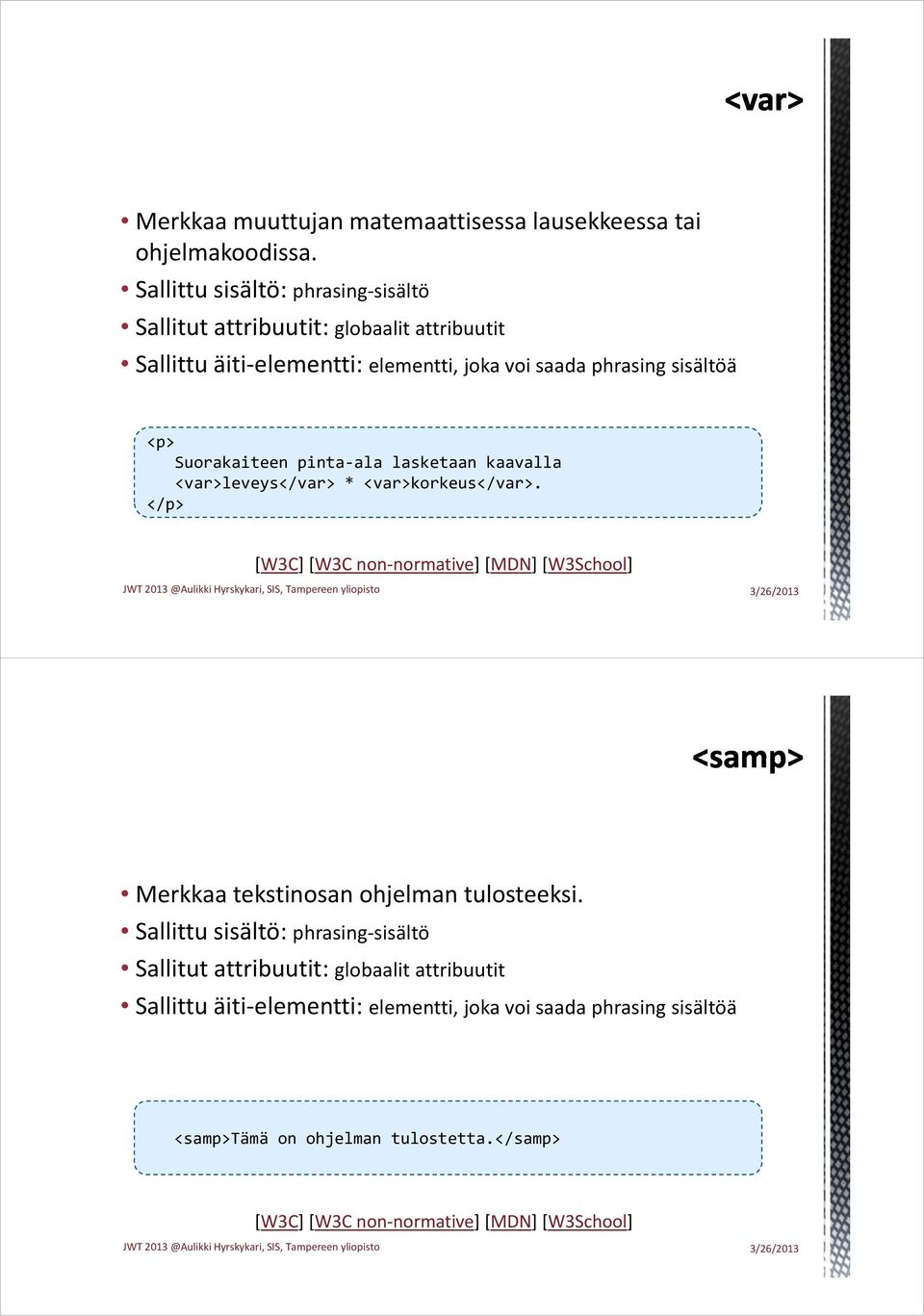 Suorakaiteen pinta ala lasketaan kaavalla