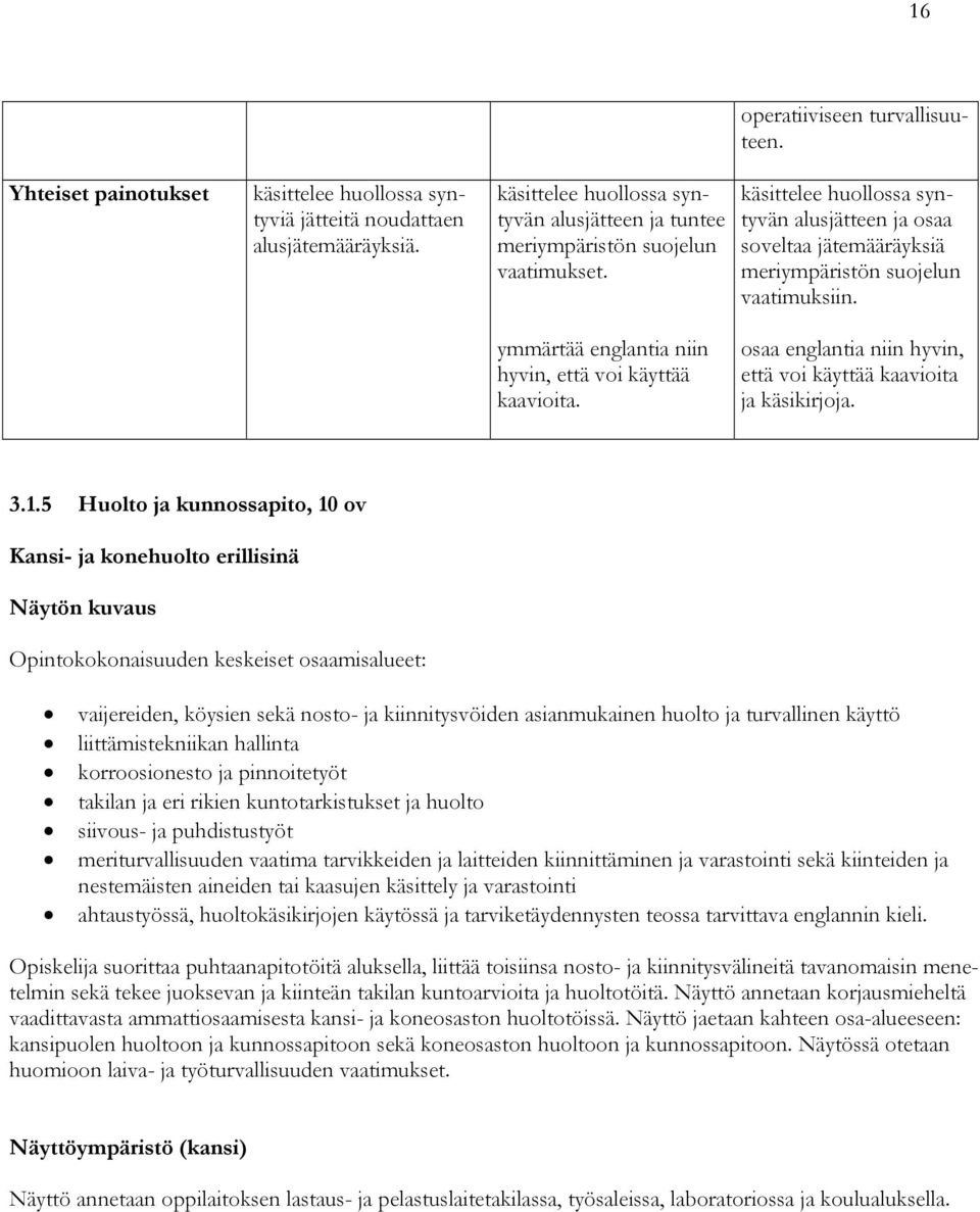 ymmärtää englantia niin hyvin, että voi käyttää kaavioita. osaa englantia niin hyvin, että voi käyttää kaavioita ja käsikirjoja. 3.1.