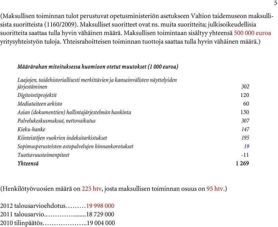 Yhteisrahoitteisen toiminnan tuottoja saattaa tulla hyvin vähäinen määrä.