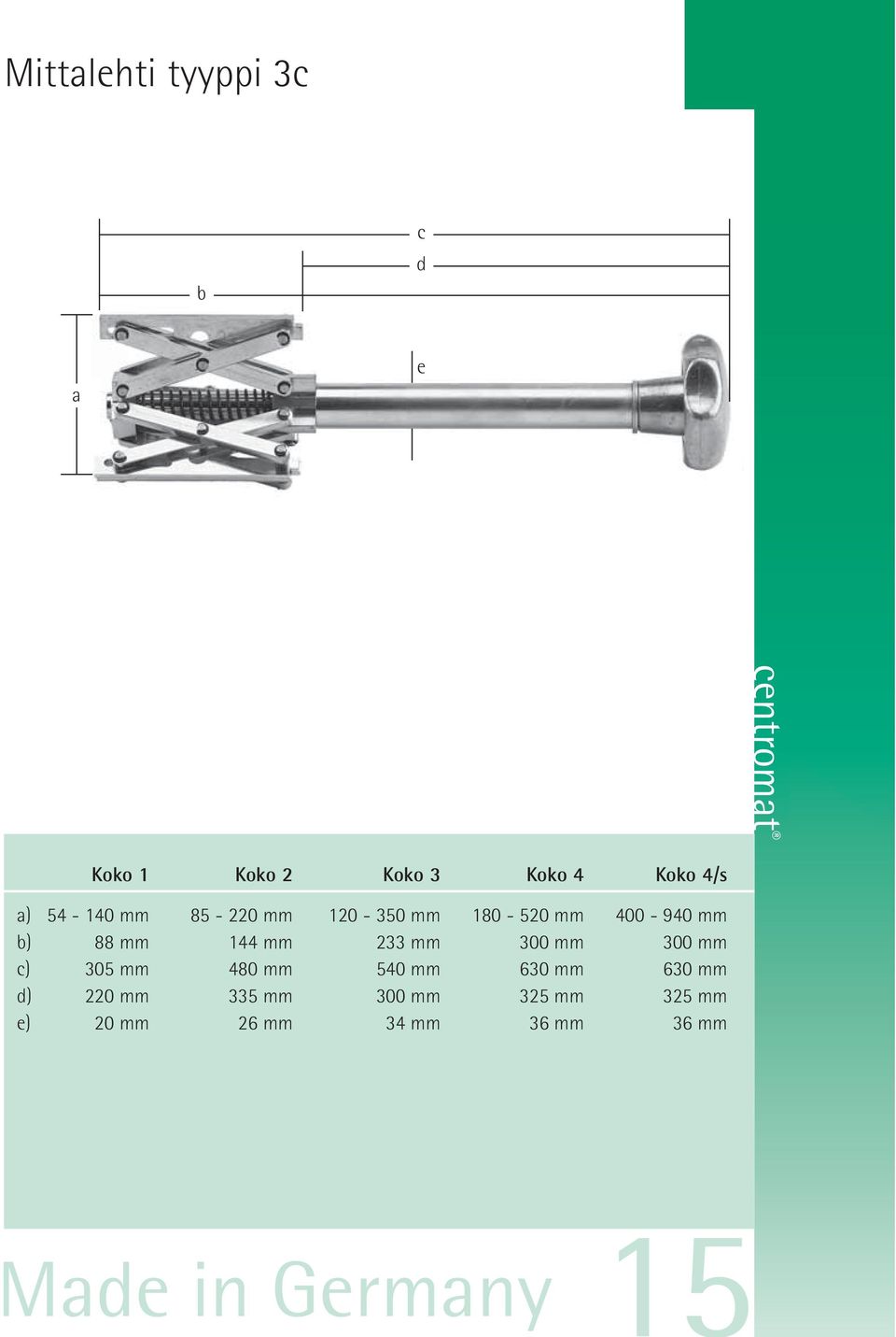 335 mm 26 mm 120-350 mm 233 mm 540 mm 300 mm 34 mm 180-520 mm 300 mm