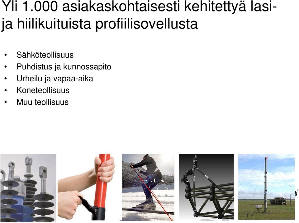 hiilikuituista profiilisovellusta