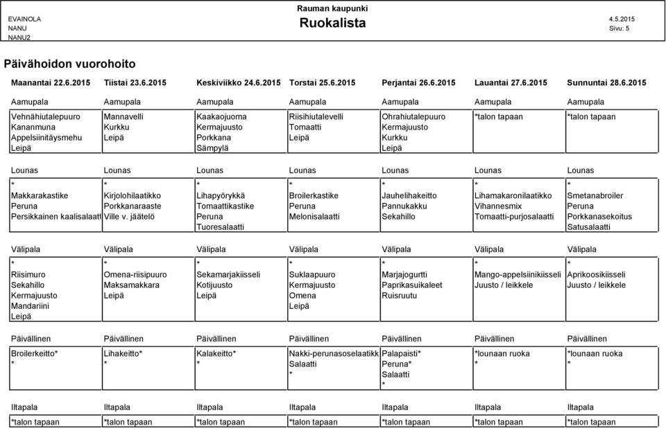 2015 Keskiviikko 24.6.