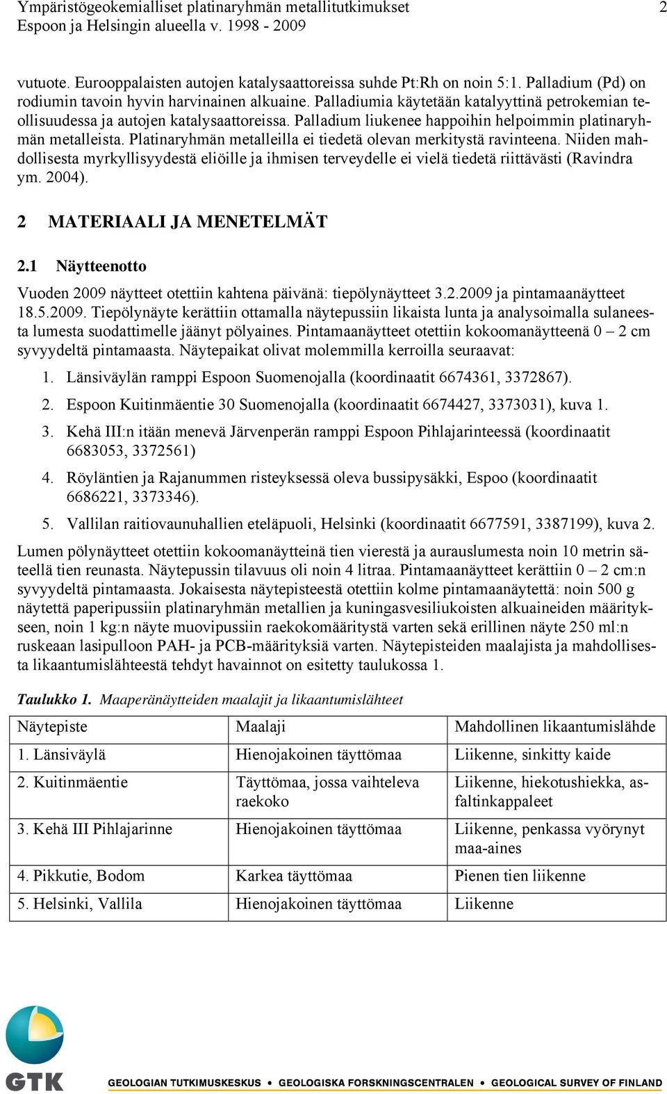 Platinaryhmän metalleilla ei tiedetä olevan merkitystä ravinteena. Niiden mahdollisesta myrkyllisyydestä eliöille ja ihmisen terveydelle ei vielä tiedetä riittävästi (Ravindra ym. 2004).