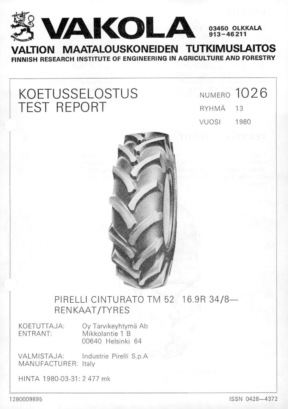 CINTURATO TM 52 16.