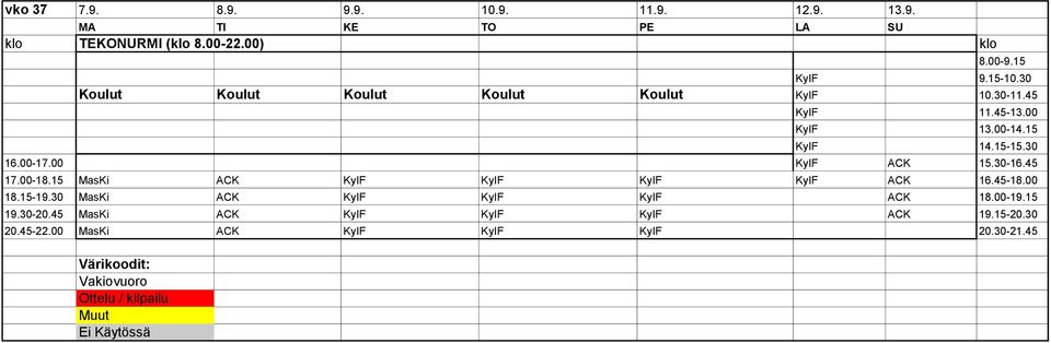 45-13.00 KyIF 13.00-14.15 KyIF 14.15-15.30 16.00-17.