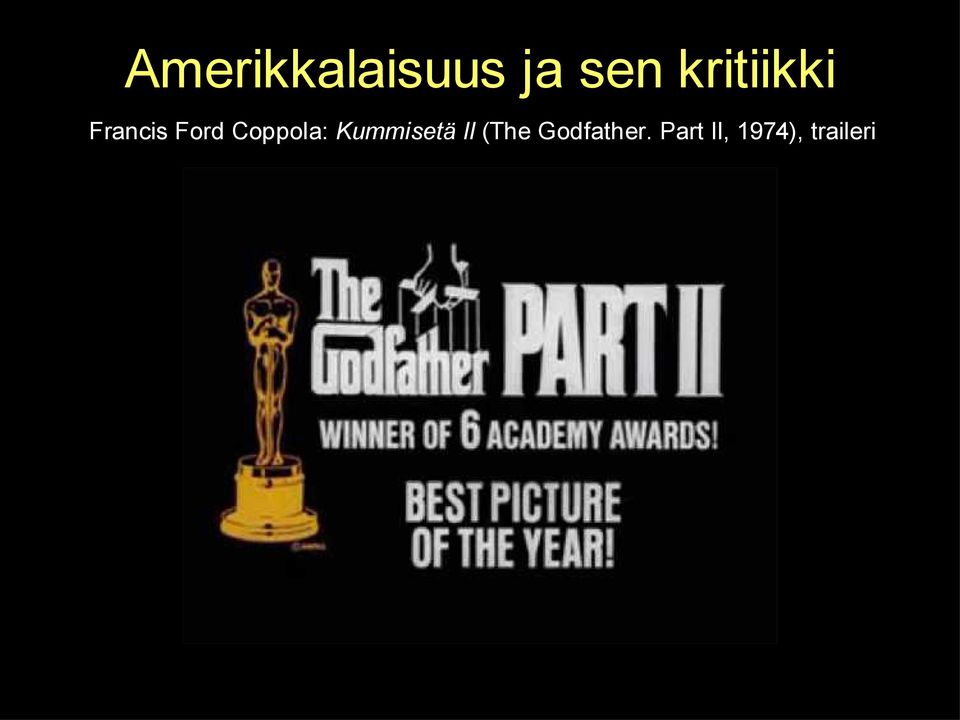 Coppola: Kummisetä II (The