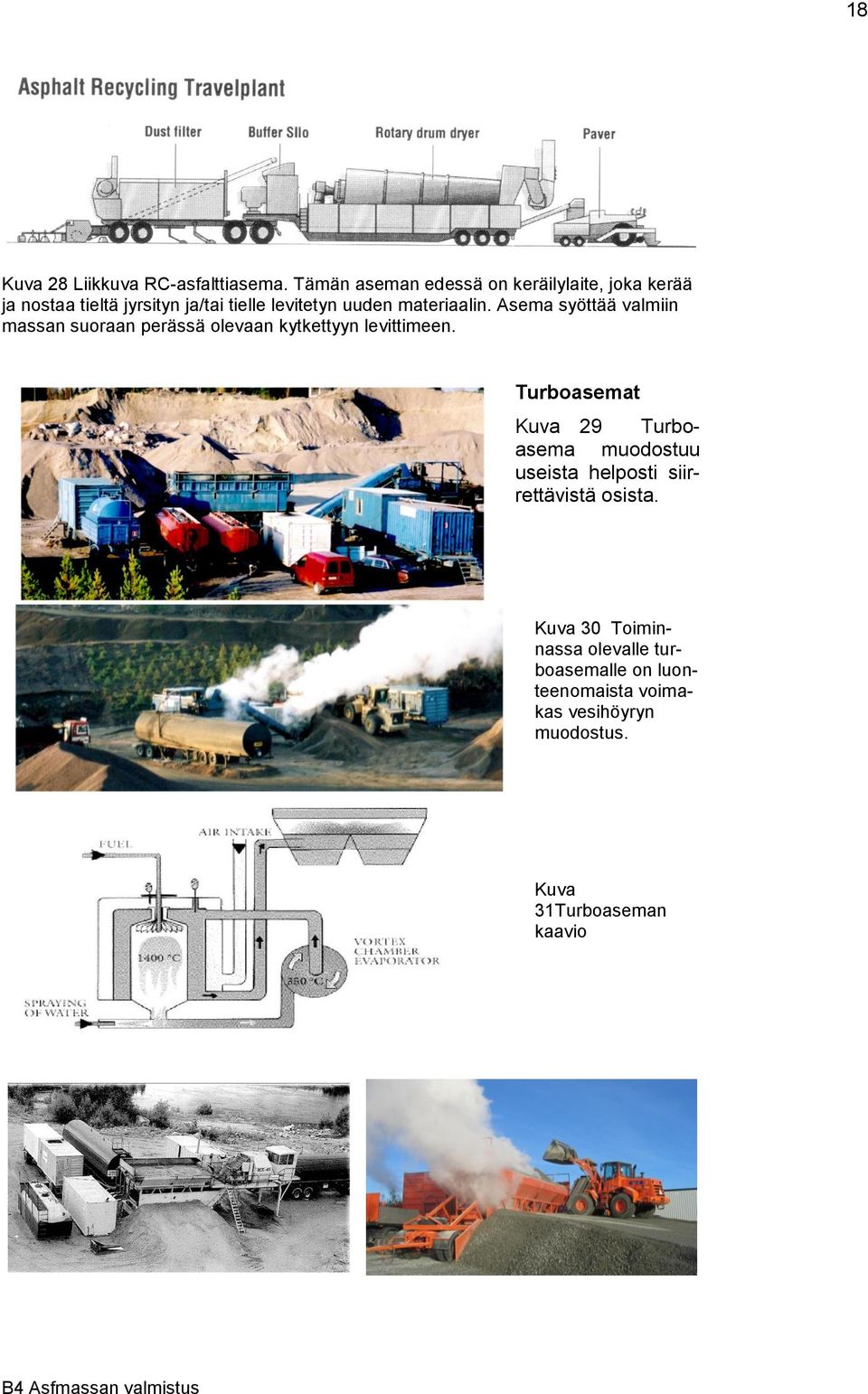 materiaalin. Asema syöttää valmiin massan suoraan perässä olevaan kytkettyyn levittimeen.