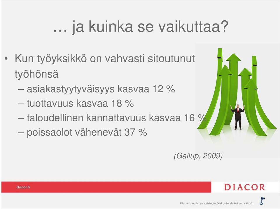 asiakastyytyväisyys kasvaa 12 % tuottavuus kasvaa