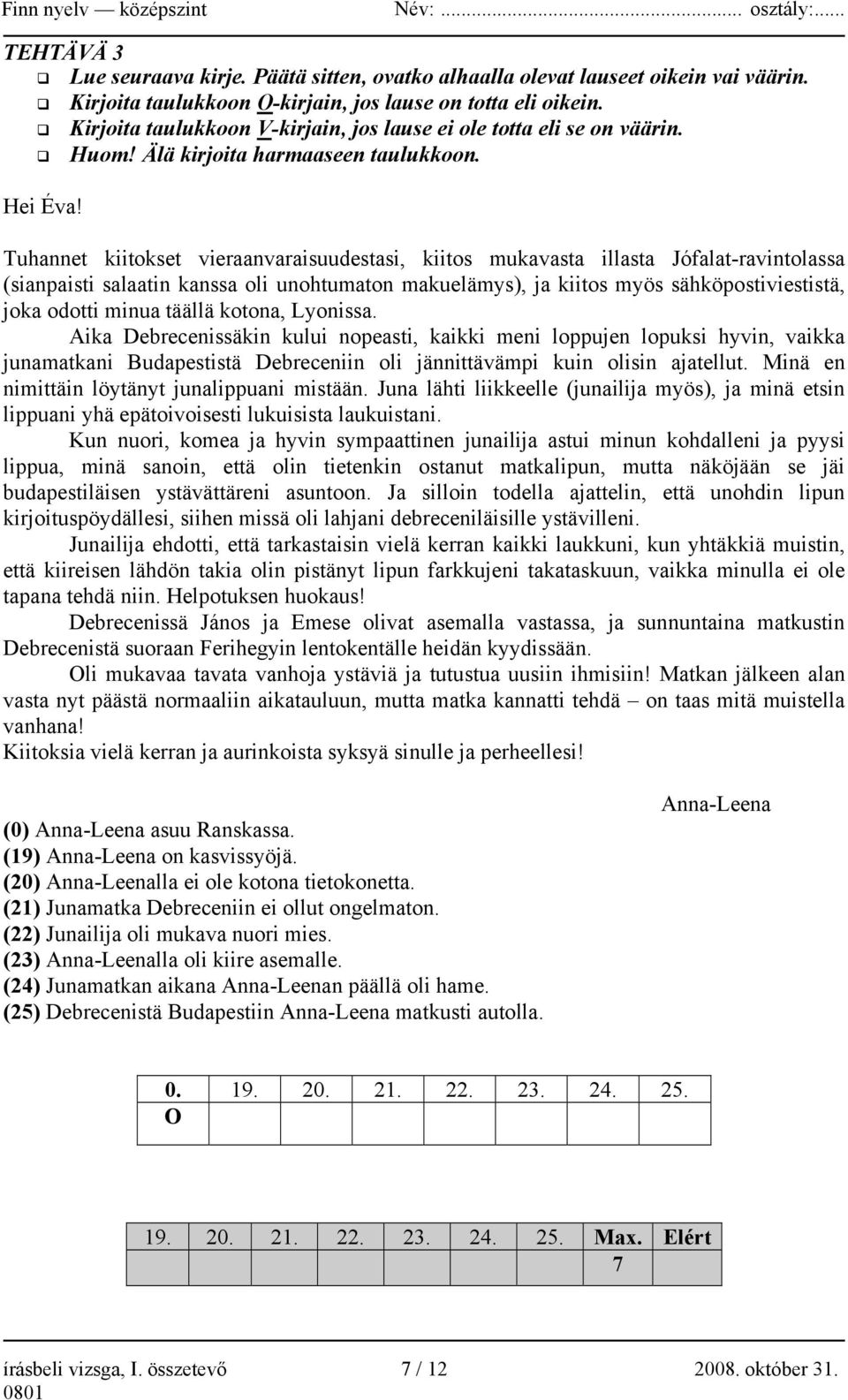 Tuhannet kiitokset vieraanvaraisuudestasi, kiitos mukavasta illasta Jófalat-ravintolassa (sianpaisti salaatin kanssa oli unohtumaton makuelämys), ja kiitos myös sähköpostiviestistä, joka odotti minua