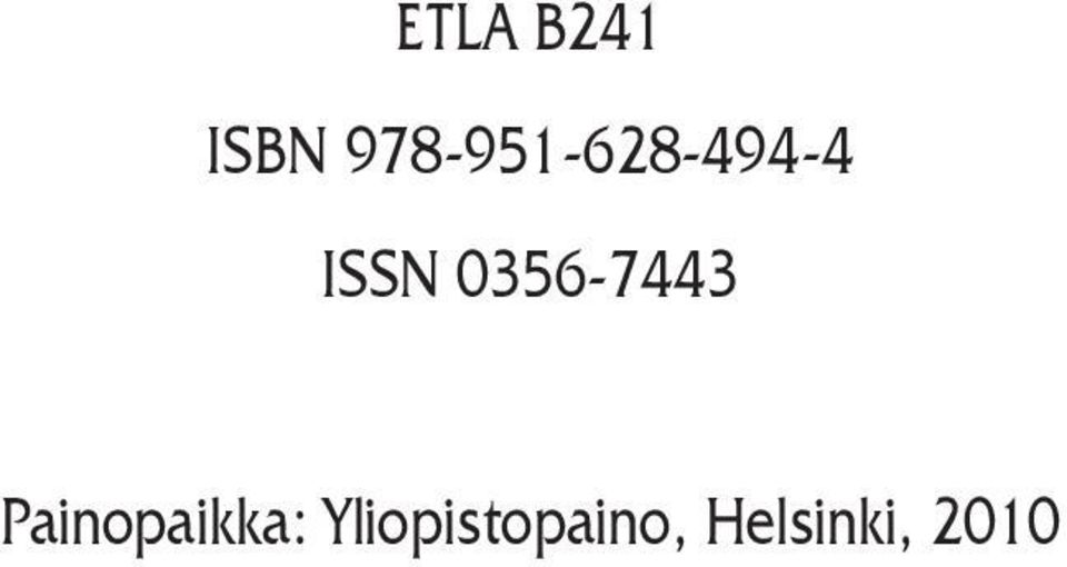 0356-7443 Painopaikka: