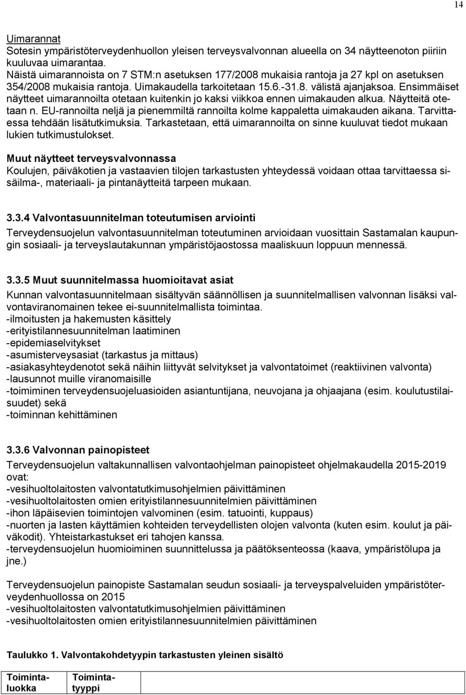 Ensimmäiset näytteet uimarannoilta otetaan kuitenkin jo kaksi viikkoa ennen uimakauden alkua. Näytteitä otetaan n. EU-rannoilta neljä ja pienemmiltä rannoilta kolme kappaletta uimakauden aikana.