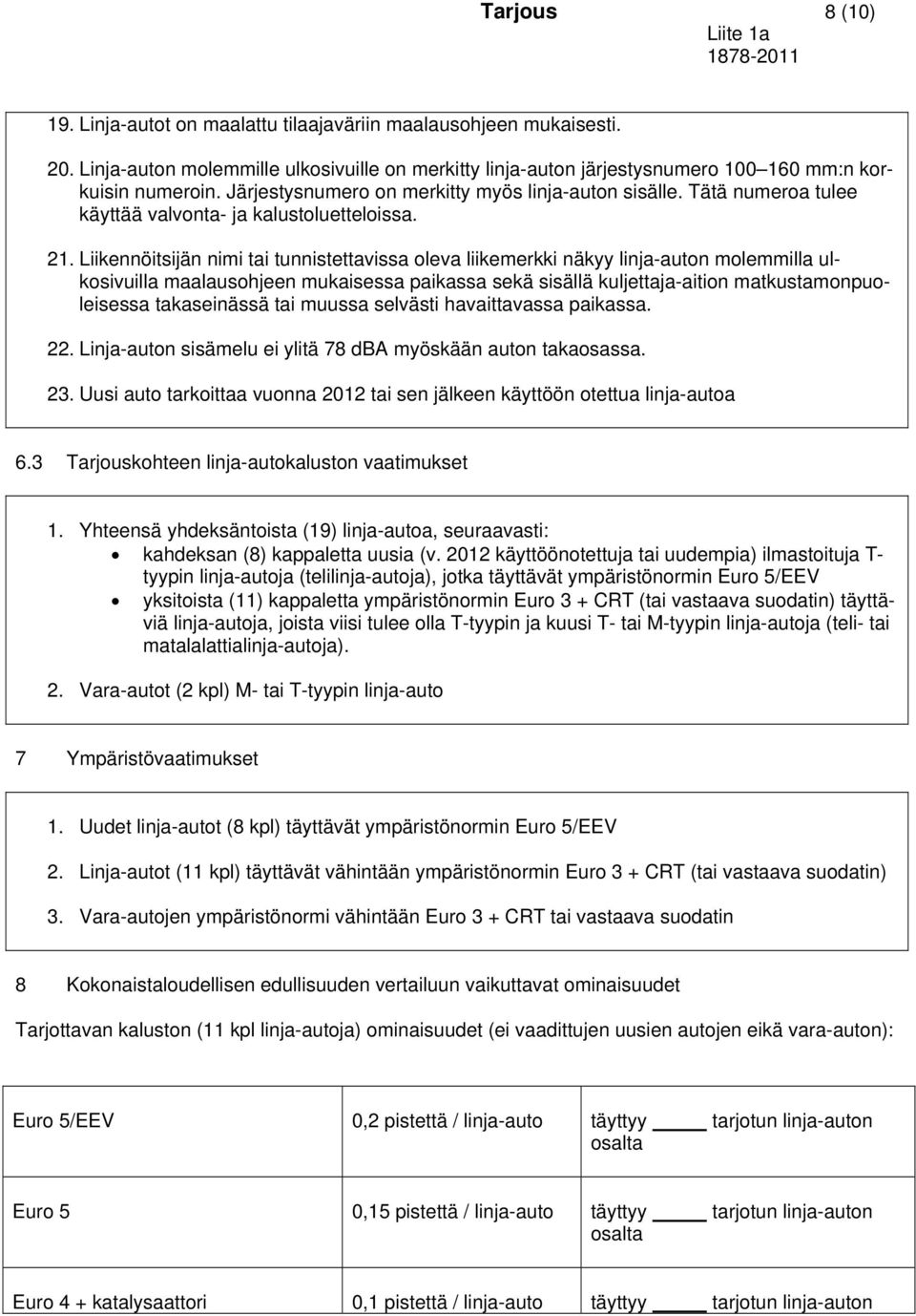 Liikennöitsijän nimi tai tunnistettavissa oleva liikemerkki näkyy linja-auton molemmilla ulkosivuilla maalausohjeen mukaisessa paikassa sekä sisällä kuljettaja-aition matkustamonpuoleisessa