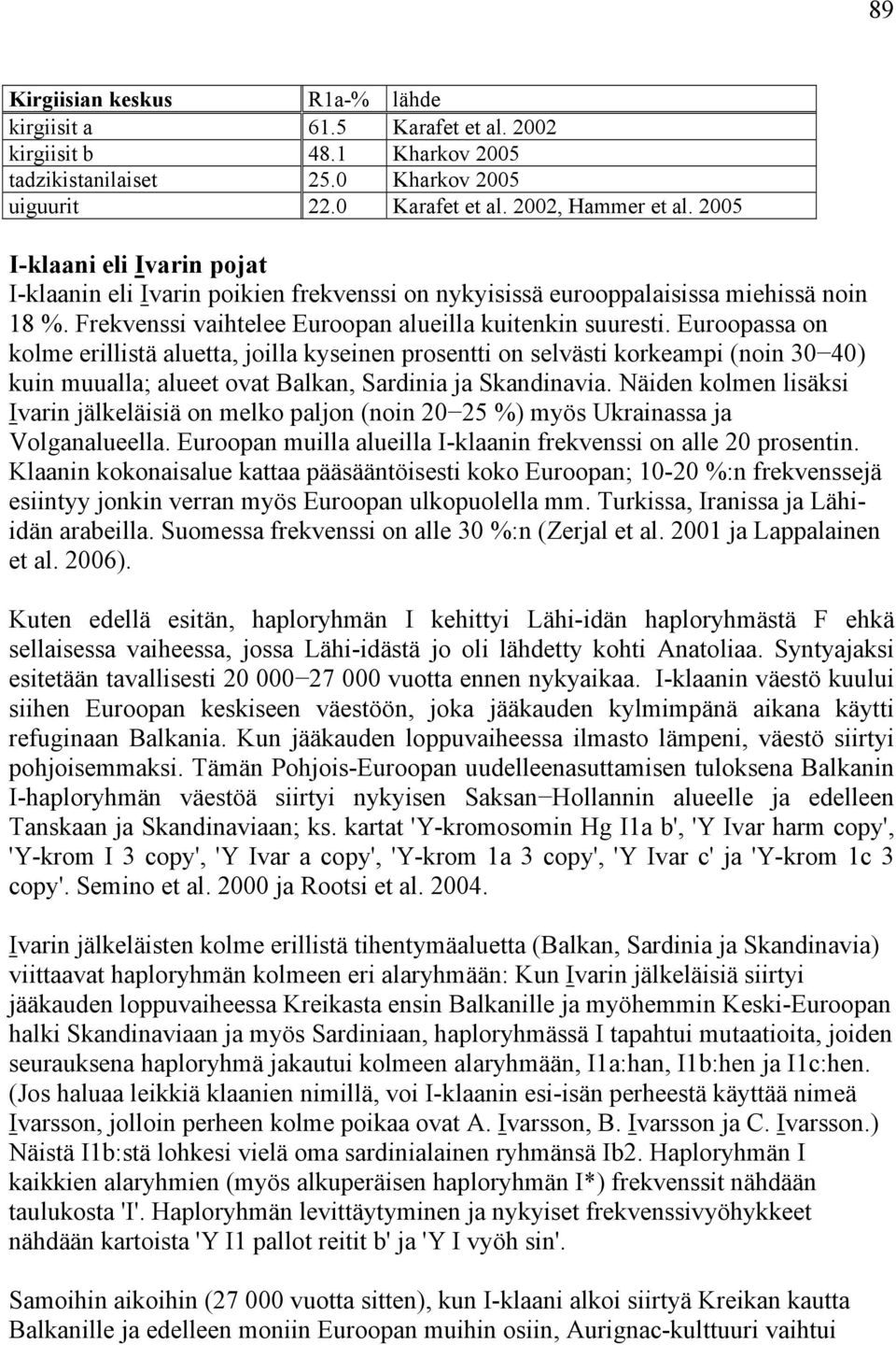 Euroopassa on kolme erillistä aluetta, joilla kyseinen prosentti on selvästi korkeampi (noin 30 40) kuin muualla; alueet ovat Balkan, Sardinia ja Skandinavia.