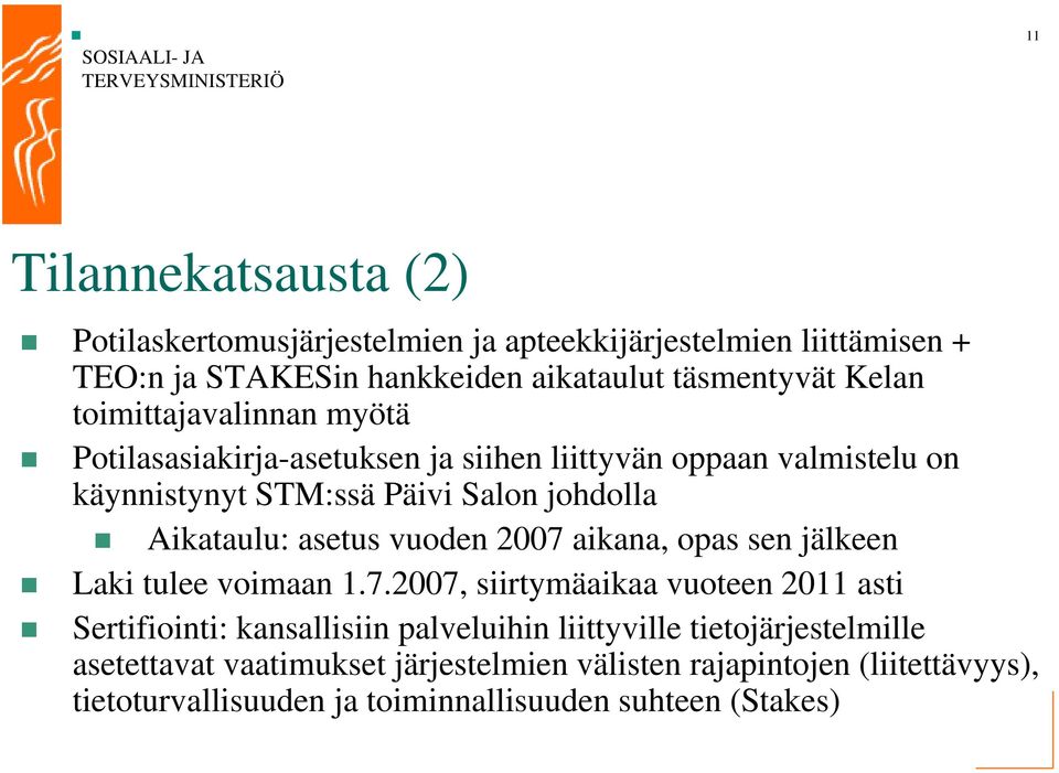 asetus vuoden 2007 