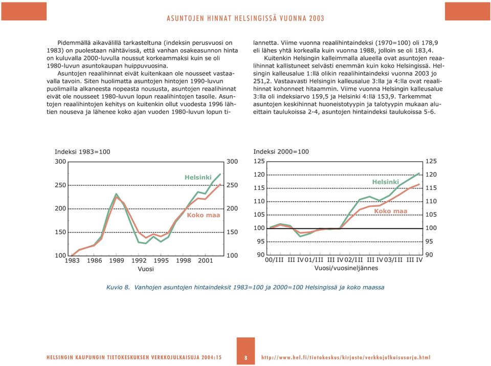 Siten huolimatta asuntojen hintojen 1990-luvun puolimailla alkaneesta nopeasta noususta, asuntojen reaalihinnat eivät ole nousseet 1980-luvun lopun reaalihintojen tasolle.